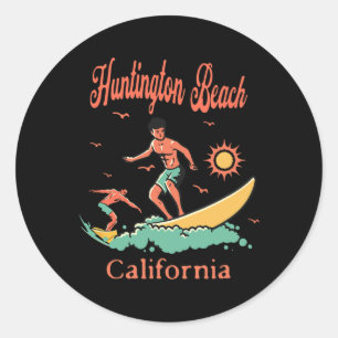 Adesivo Califórnia Huntington Beach Ca Surfista Surfe Peix