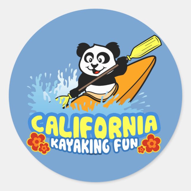 Adesivo California Kayaking Fun Panda (Frente)