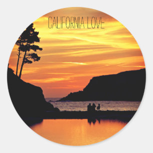Adesivo California Love Beach Sunset Sticker