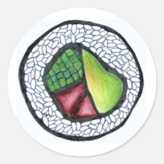 Adesivo California Maki Roll Sushi - Comida Cuisine Japonê (Frente)