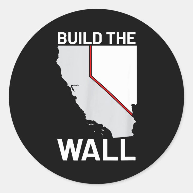 Adesivo California Nevada Build The Wall Ca Nv  (Frente)