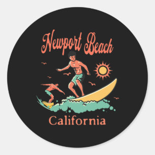 Adesivo Califórnia Newport Beach Ca Surfista Surfe Pescari