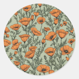 Adesivo California Poppy Orange Flower