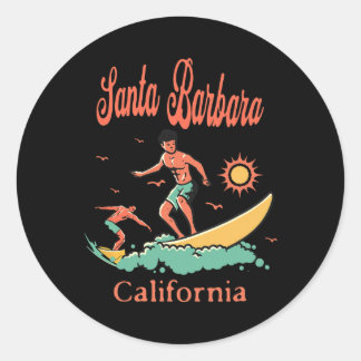 Adesivo California Santa Rra Ca Surfer Surfing Beach Vacat