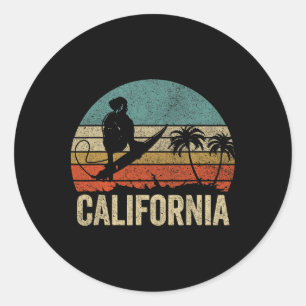 Adesivo Califórnia Surf Ca Vintage Retro Homens Mulheres C