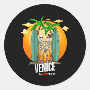 Adesivo Califórnia Surf Ensolarado Venice Beach Surfando E