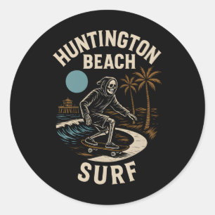 Adesivo Califórnia Surf Huntington Beach Surf Retro Homens