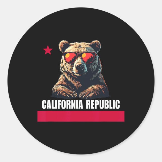 Adesivo California The Golden State Bear Flag  (Frente)