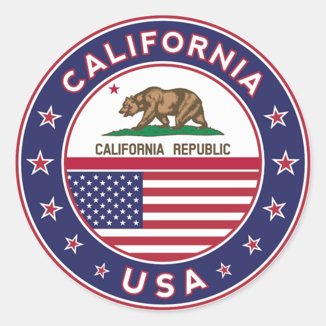 Adesivo California, USA States, California sticker (Frente)