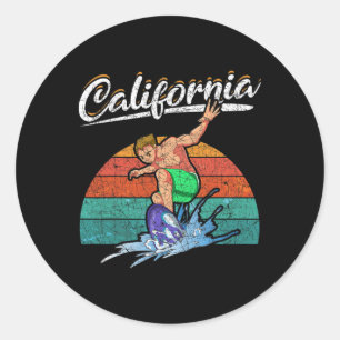 Adesivo Californiano Surf Tropical Verão Surfista Retro C
