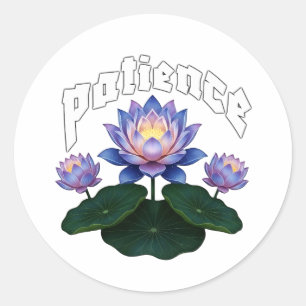 Adesivo Caligrafia Árabe Sabr Paciência - Flor de Lótus Ze