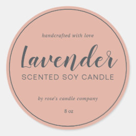 Adesivo Caligrafia Chic Candelada De Soja Homemada Rosa