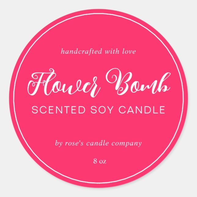 Adesivo Caligrafia Chic Candle Homemade Soy (Frente)