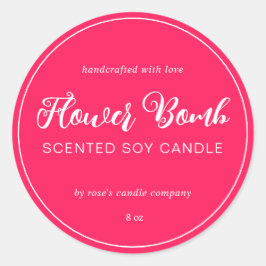 Adesivo Caligrafia Chic Candle Homemade Soy