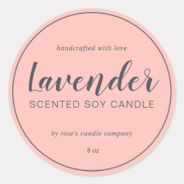 Adesivo Caligrafia Chic Candle Pink