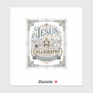 Adesivo Caligrafia de Jesus Letra Sagrada Caligrafia de Je