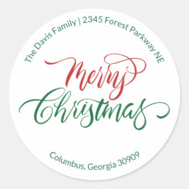 Adesivo Caligrafia de Rótulo de Endereço de Retorno de Fel