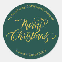 Caligrafia de Rótulo de Retorno de Feliz Natal