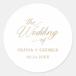 Adesivo Caligrafia de Script Moderno Elegante Dourada