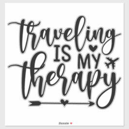 Adesivo Caligrafia de Viagem Engraçado