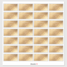 Adesivo Caligrafia DIY Endereço de Convidados Falso Dourad