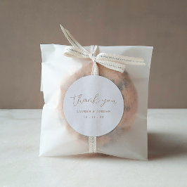 Adesivo Caligrafia Dourada Elegante Obrigado Casamento