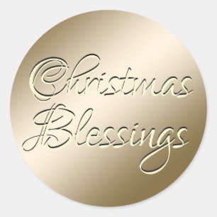 Adesivo Caligrafia Dourado das bênçãos do Natal