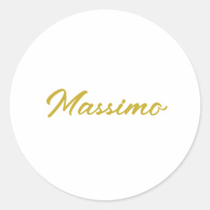 Adesivo Caligrafia Elegante Dourado Branco Simples Nome