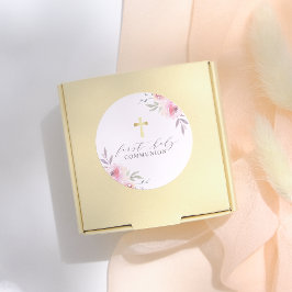 Adesivo Caligrafia Elegante Primeira Comunhão Sagrada