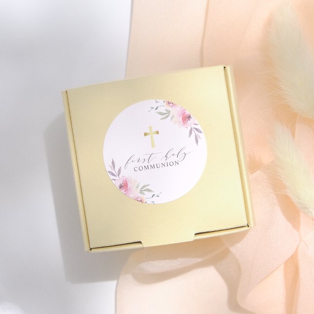 Adesivo Caligrafia Elegante Primeira Comunhão Sagrada (Criador carregado)