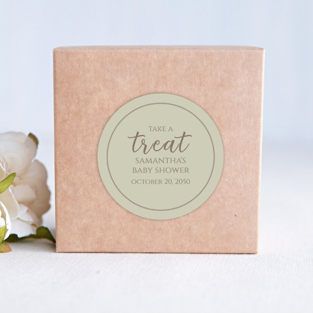 Adesivo Caligrafia em Cuta do chá de fraldas Script Neutro (Criador carregado)