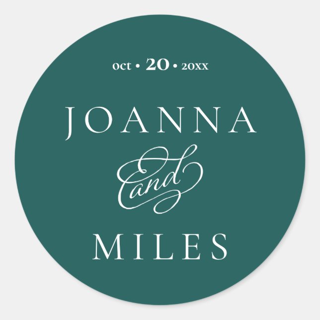 Adesivo Caligrafia Escura Simples (Frente)