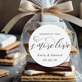 Adesivo Caligrafia Favor de Noivado S'more Amor