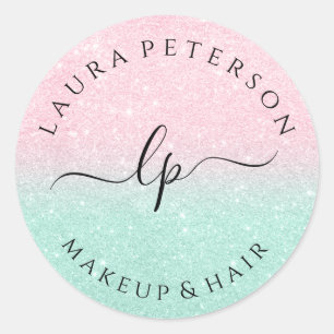 Adesivo caligrafia manuscrita rosa gold glitter