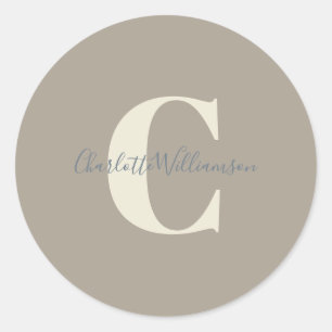 Adesivo Caligrafia Moderna e Elegante com Nome Monogramado