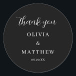 Adesivo Caligrafia Preta Obrigado Casamento<br><div class="desc">Calliografia Script Obrigado Casamento</div>