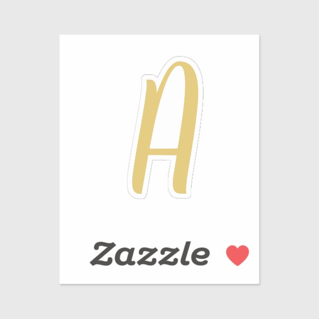 Adesivo Caligrafia profissional do Monograma Dourado Chic (Folha)