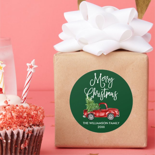 Adesivo Caligrafia Rocha Vermelha Natal Verde (Festa)