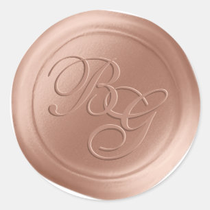 Adesivo Caligrafia Rosa Dusty Monograma Cera Vinhetas