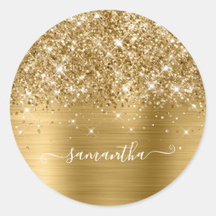 Adesivo Caligrafia Signature Menina Dourado Brilhante