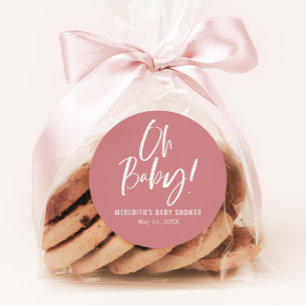 Adesivo Caligrafia Simples Chá de fraldas Neutro de Gênero