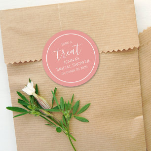 Adesivo Caligrafia Simples de Chá de panela Rosa