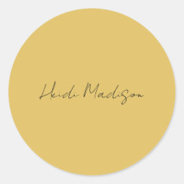 Adesivo Caligrafia simples e elegante de cores Douradas mo