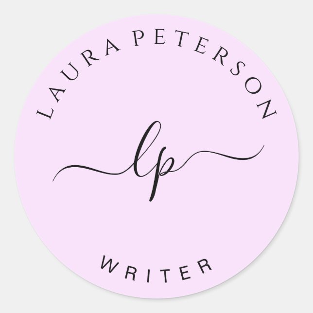 Adesivo Caligrafia simples e elegante de script (Frente)