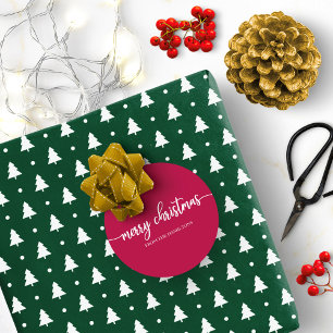 Adesivo Caligrafia Simples e Elegante Feliz Natal Vermelho
