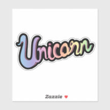 Caligrafia unicórn manuscrita