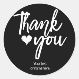 Adesivo caligráfico de agradecimento