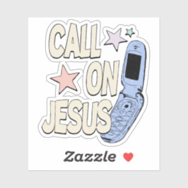 Adesivo Call on Jesus – Retro Faith Design