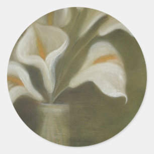 Adesivo Calla Corta Flores Em Vaso Artístico-Vazio