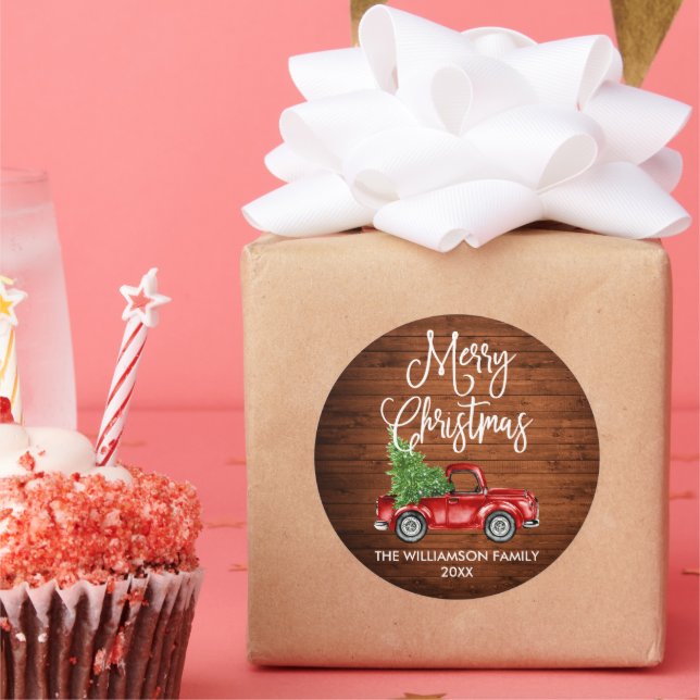 Adesivo Calligrafia Script Wood Christmas Truck (Festa)